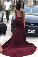 Sexy Halter Velvet Backless Prom Dress | Chic Evening Dress