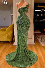 Sexy Long Mint Green Sequins Prom Dress Mermaid