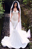 Sexy Off The Shoulder Wedding Dresses | Mermaid Court Train Bride Dresses