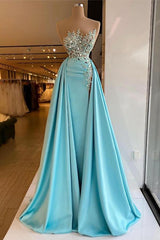 Sexy Sleeveless Sparkly Sequins Mermaid Prom Dress with Detachable Train