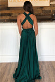 Sheath Green Side-Split V-neck Floor-Length Excellent Evening Dresses