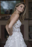 Sleeveless Applique Floor-length Wedding Dress