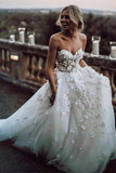 Sleeveless Applique Floor-length Wedding Dress