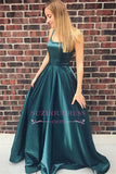 Sleeveless Ruffles A-Line Evening Gown | Floor-Length Zipper Evening Dresses On Sale