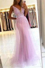 Straps V-neck Sheath Floor-length Beaded Applique Prom Dresses