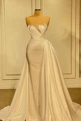 Suzhoufashion Elegant Mermaid Wedding Dresses With Lace Long White Glitter Sleeveless