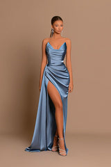 Suzhoufashion New Arrival Dusty Blue Sweetheart Evening Prom Dresses Mermaid Slit Long On Sale