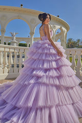 Suzhoufashion Princess Lilac Straps Ruffles Sleeveless Evening Dresses