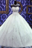 Sweetheart Beading Lace-Up Princess Dress Gorgeous Ball Gown Wedding Gown