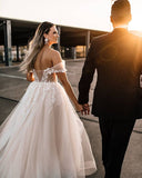 Unique Off-the-shoulder Sleeveless Empire Wedding Dress with Lace