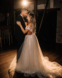 Unique Off-the-shoulder Sleeveless Empire Wedding Dress with Lace