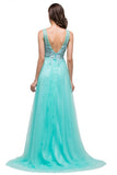 MISSHOW offers A-line Court Train Tulle Evening Dress with Appliques at a cheap price from Same as Picture,Pearl Pink,Dusty Rose,Red,Burgundy,Dark Navy,Black,Silver, Tulle to A-line Floor-length hem. Stunning yet affordable Sleeveless Prom Dresses,Evening Dresses,Bridesmaid Dresses,Quinceanera dresses.