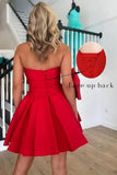 Amazing Sleeveless Pleats Short Homecoming Dresses with Bow