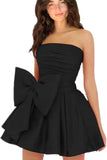 Amazing Sleeveless Pleats Short Homecoming Dresses with Bow