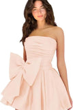 Amazing Sleeveless Pleats Short Homecoming Dresses with Bow