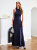 Stylish Ankle-Length Sleeveless A-Line Satin Prom Dresses