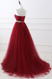 modest sweetheart sleeveless beading a-line prom dress On Sale