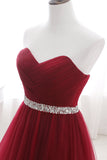 modest sweetheart sleeveless beading a-line prom dress On Sale