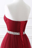 modest sweetheart sleeveless beading a-line prom dress On Sale