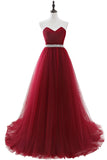 modest sweetheart sleeveless beading a-line prom dress On Sale