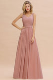 Looking for Prom Dresses,Evening Dresses,Homecoming Dresses,Bridesmaid Dresses,Mother Daughter Dresses,Realdressphotos,Quinceanera dresses in Lace, A-line style, and Gorgeous Lace,Ruffles work  MISSHOW has all covered on this elegant V-Neck Aline Ruffle Chiffon Bridesmaid Dress Sleeveless Floral Evening Swing Dress.